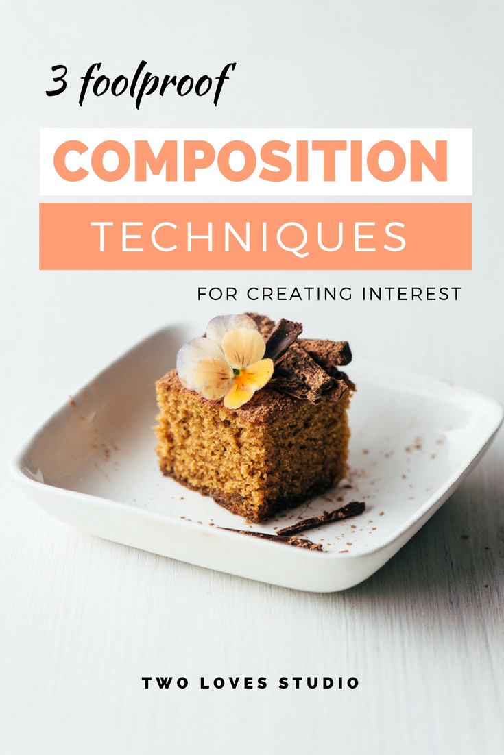 Feeling overwhelmed about which composition techniques to use in food photography? Here are three foolproof techniques for creating interest. Click to read.