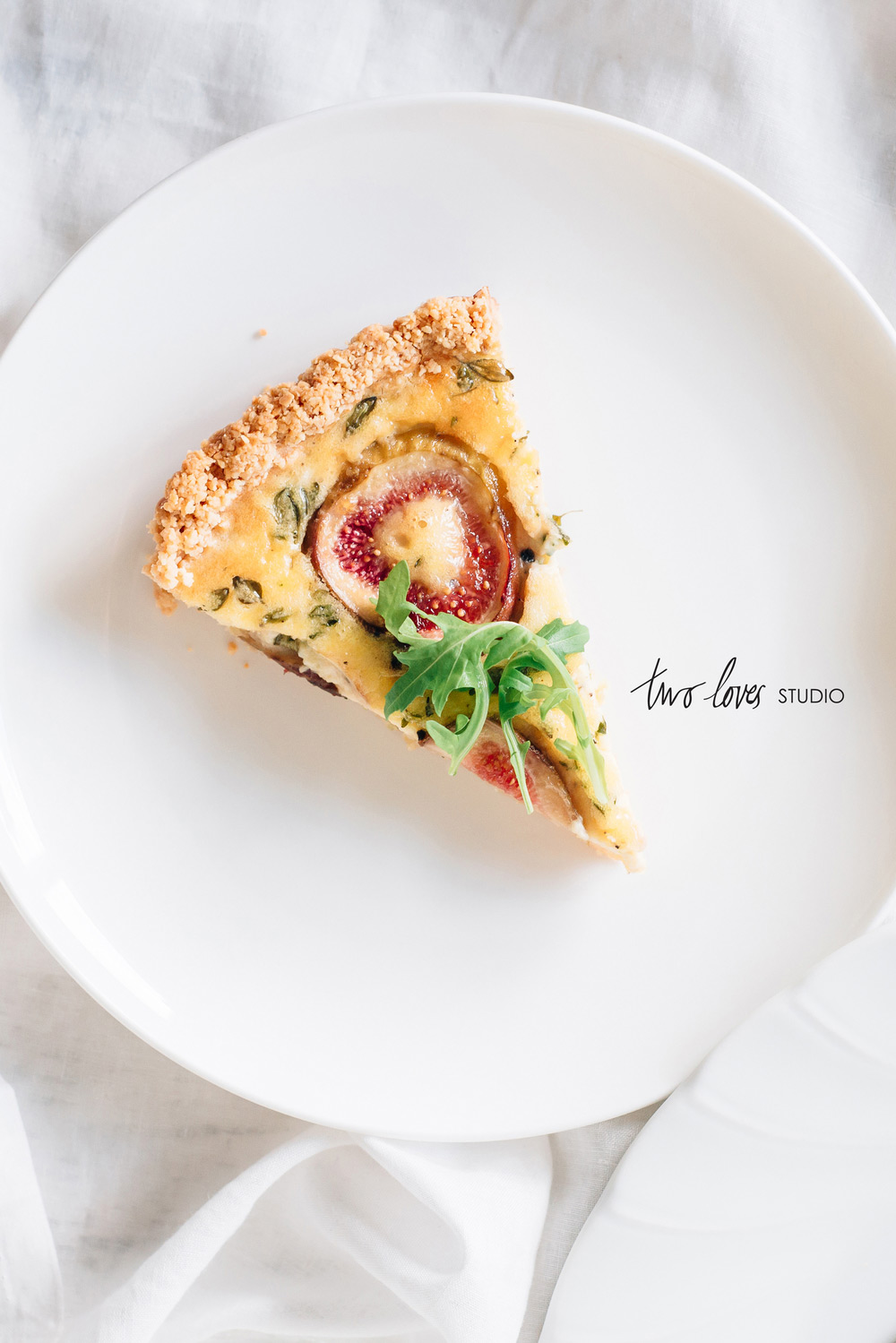 Two Loves Studio Fig Goats Cheese Tart