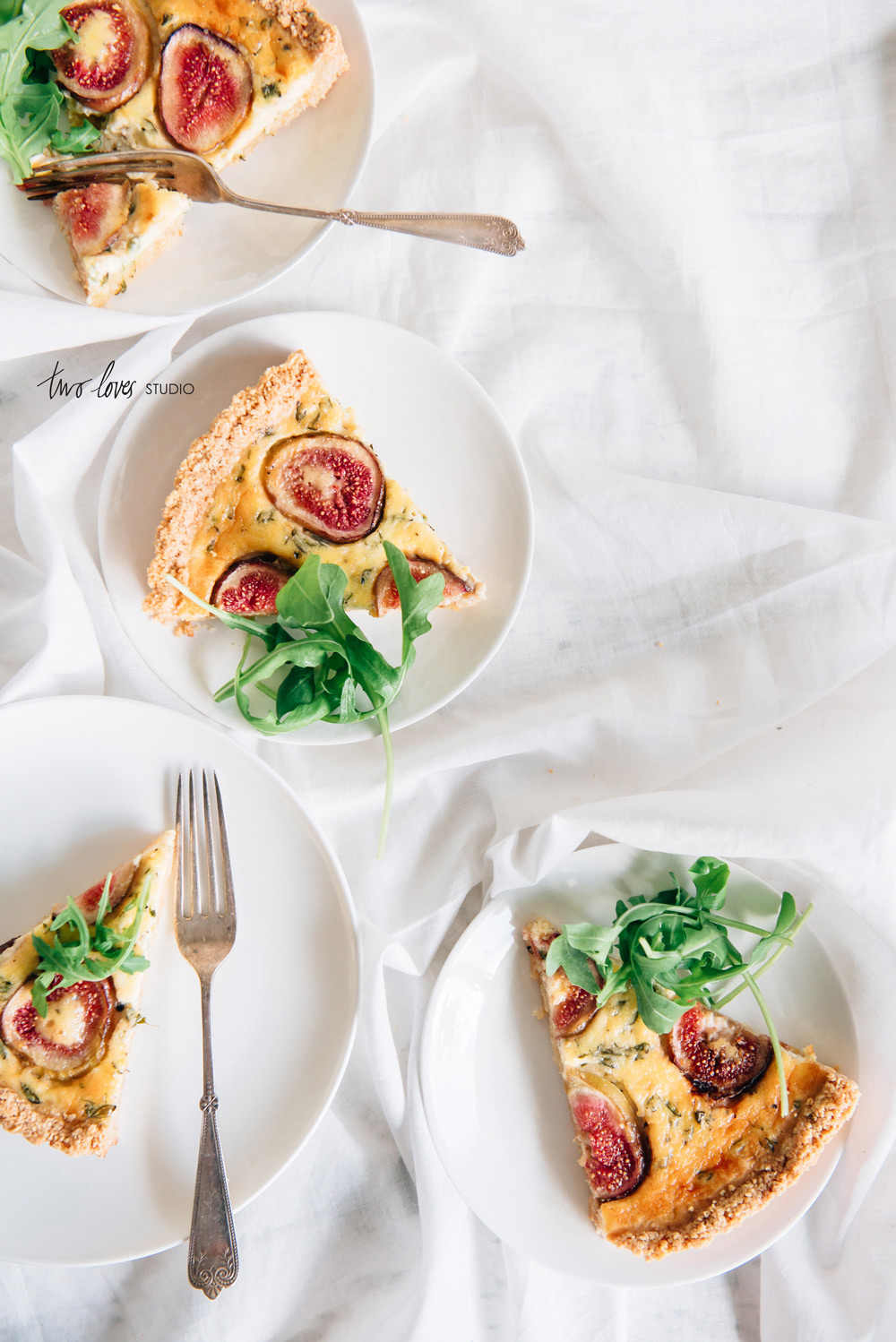 Two Loves Studio Fig Goats Cheese Tart