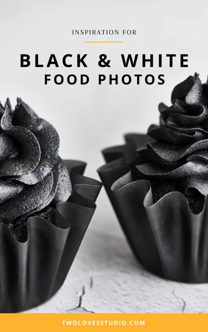 Black chocolate devils food cupcakes. An upclose macro shot. There isn't any colour to this photo so it appears black and white even thought it's real food!