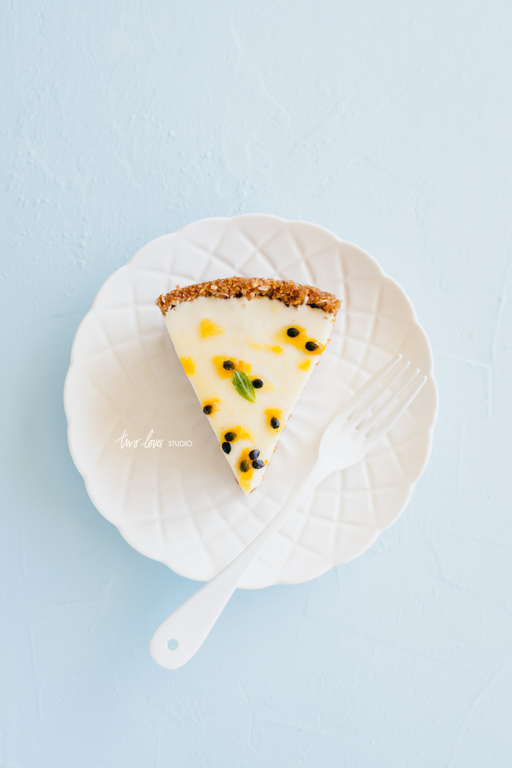 Food Photography Behind The Lens: White Chocolate + Passionfruit Cheesecake