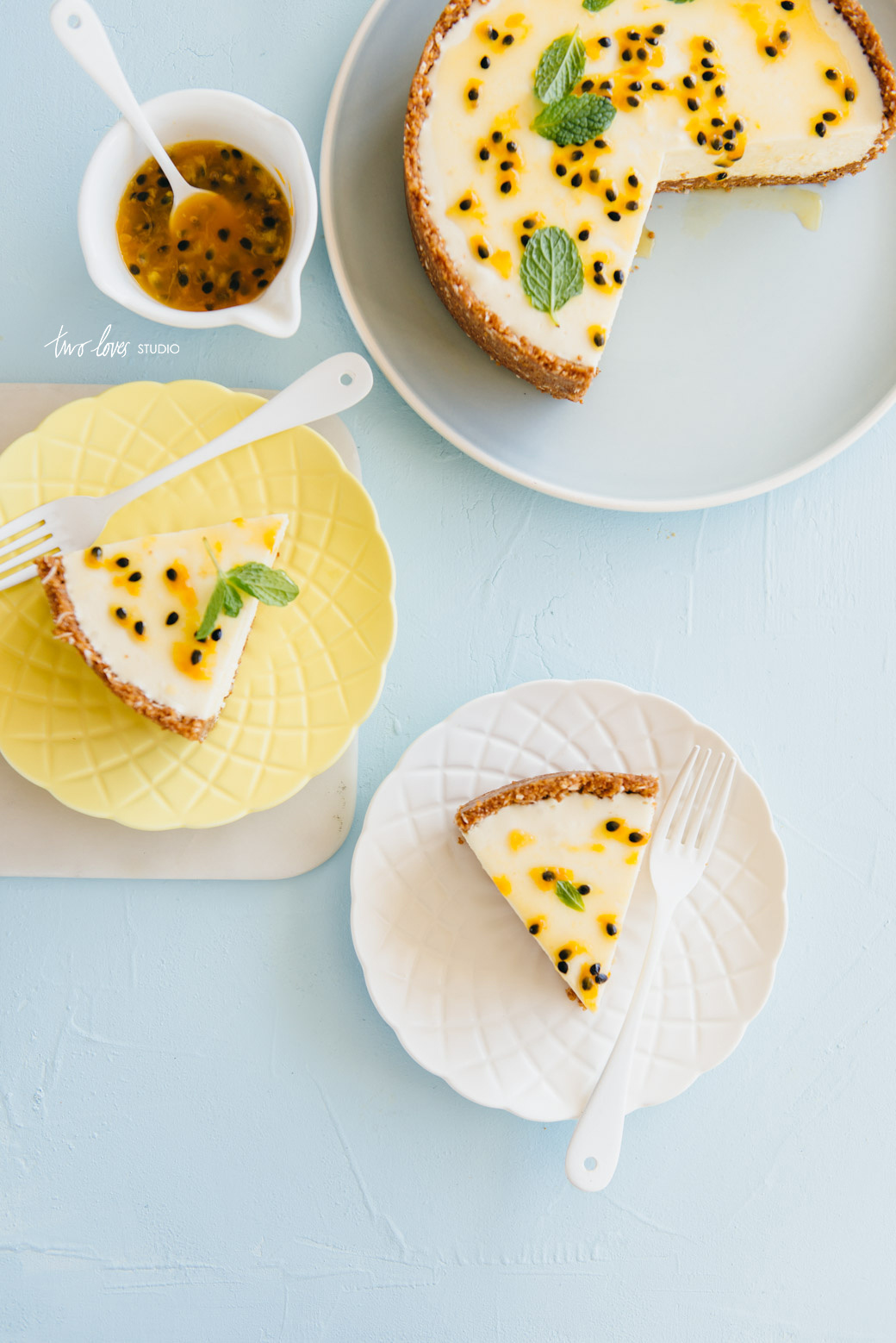 Food Photography Behind The Lens: White Chocolate + Passionfruit Cheesecake