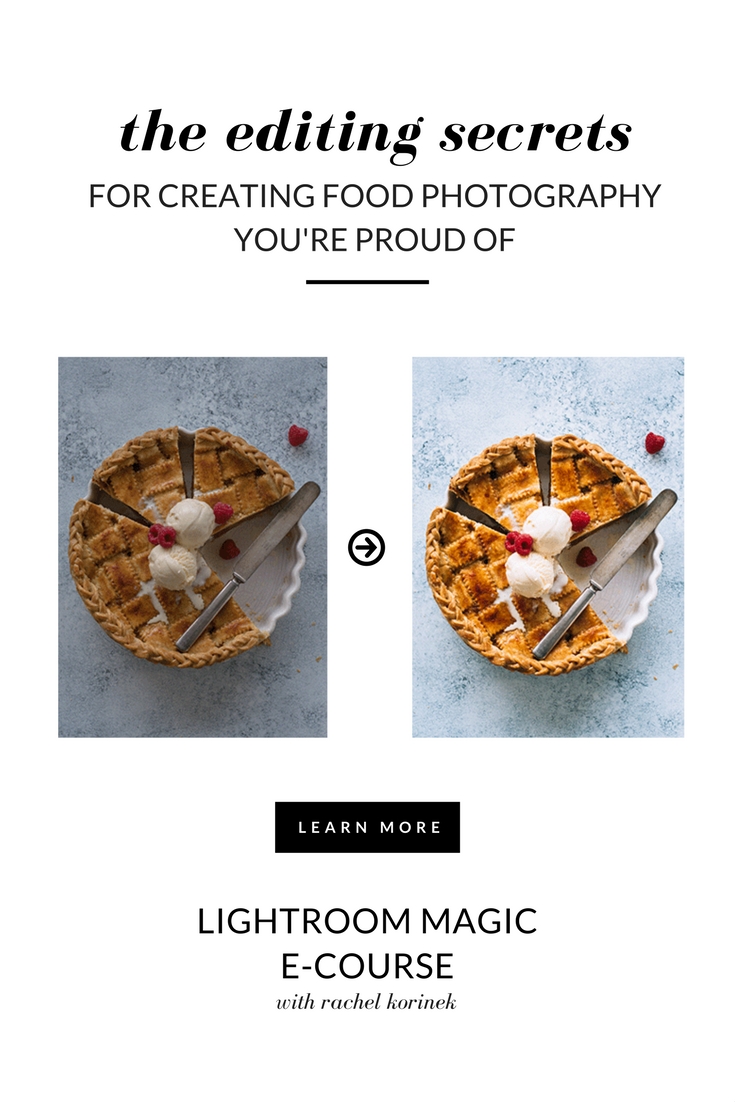 Lightroom Training with Rachel Korinek. The Editing Secrets For Creating Food Photography You're Proud Of.