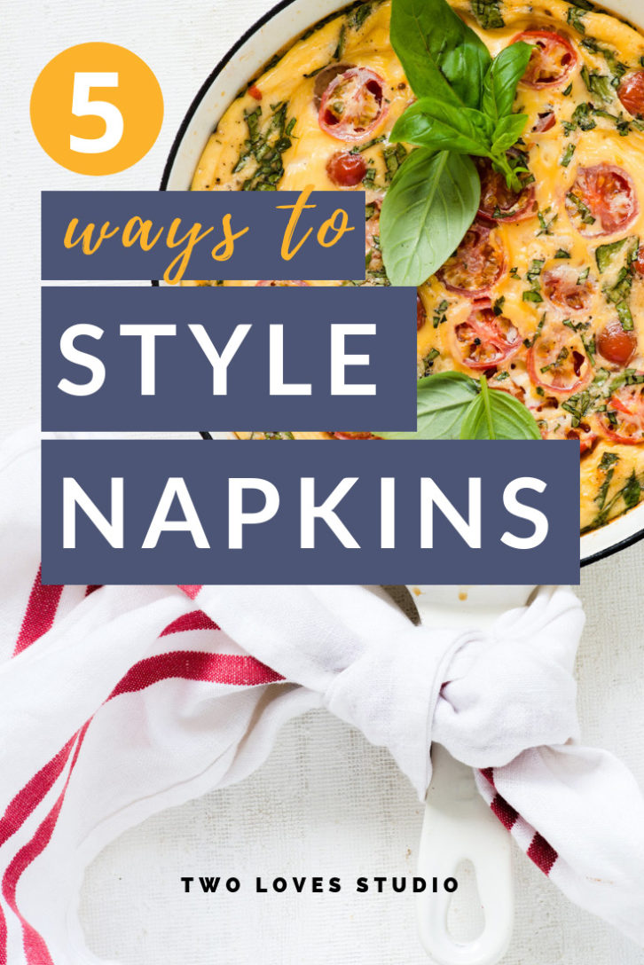 If Iinens or napkins in food styling never fold the way you want them to then click to watch this video on 5 creative ways to use them in food styling.