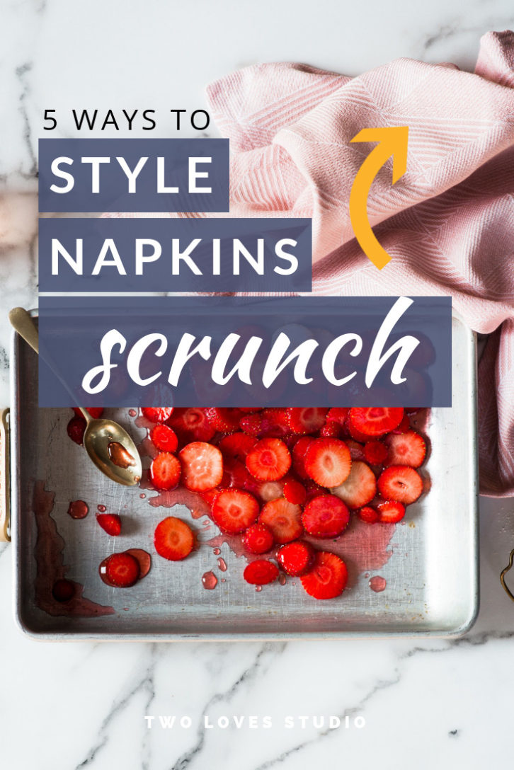 If Iinens or napkins in food styling never fold the way you want them to then click to watch this video on 5 creative ways to use them in food styling.