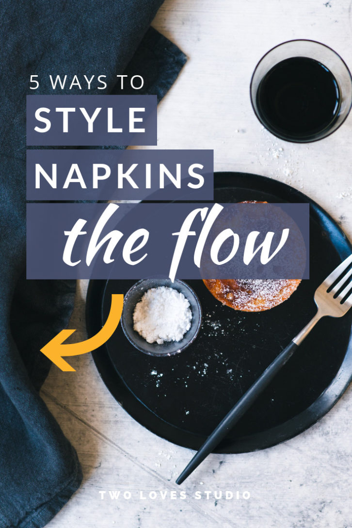 If Iinens or napkins in food styling never fold the way you want them to then click to watch this video on 5 creative ways to use them in food styling.