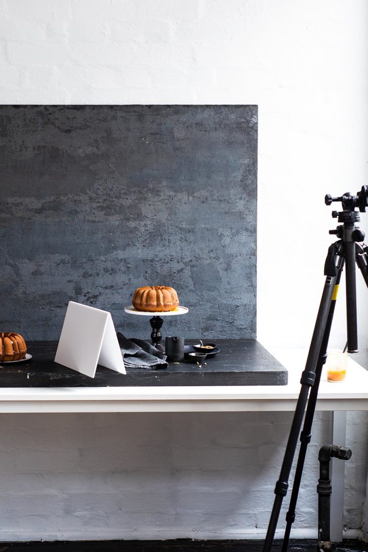 Most food photography is done in doors with a similar setup.