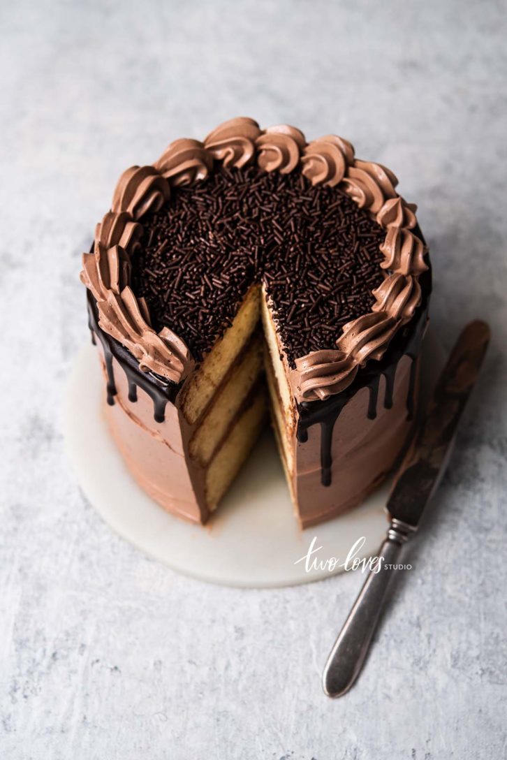 Layered chocolate cake 