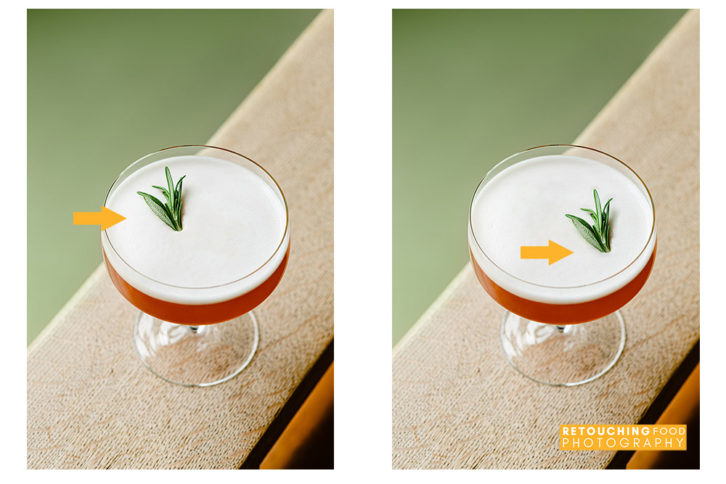 Two cocktails side by said with a spring of rosemary. 