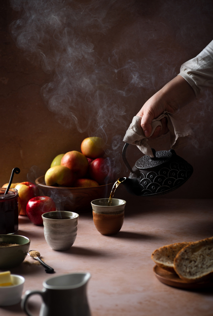 Pouring Tea by Erin Beutel.
Food photo shot with Promaster Spectrum 7 100mm 3.5.