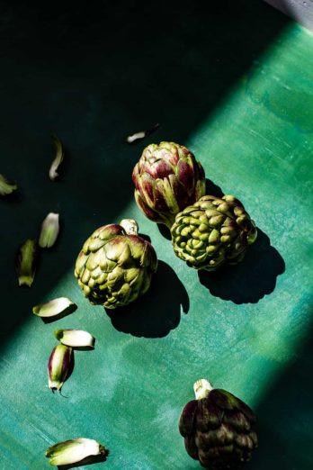 Artichoke Heart shot by Rezel Kealoha. Favourite food photography lenses. Canon EF 50mm f/1.4.