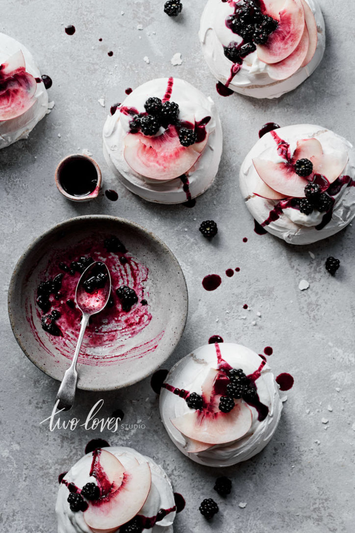 Meringue with berries on top. 