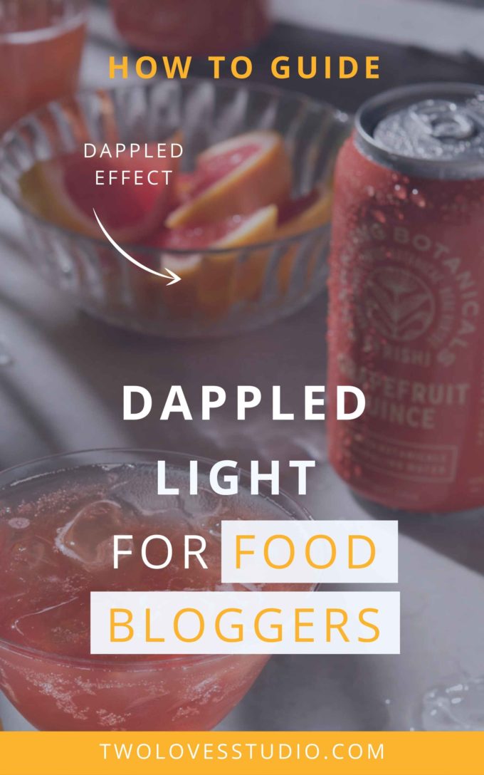 How to guide, showing dappled effect using a blood orange beverage. 