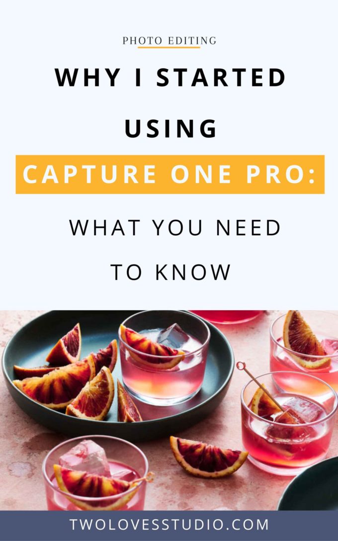 Why I started using capture one pro. Slices of orange on a pink backdrop and in cocktail glasses. 