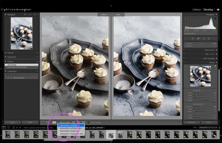 How To Compare Using The Lightroom Before And After Tool