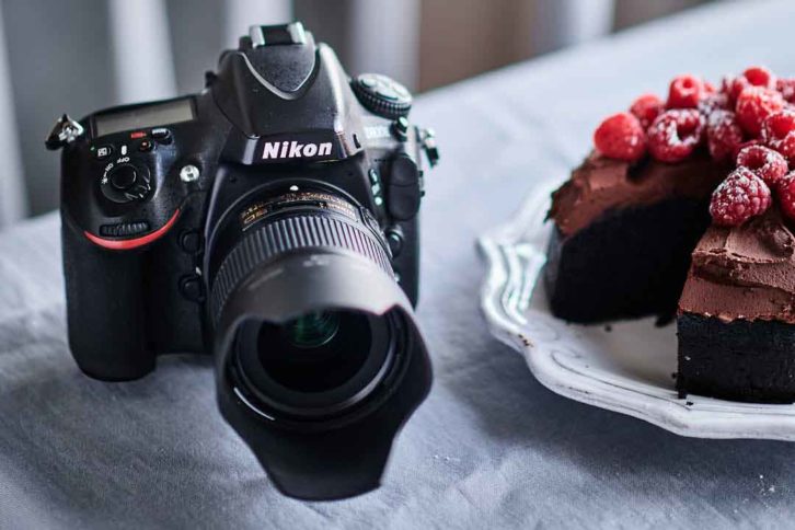 Full Frame cameras are great for getting blurry backgrounds in food photography.