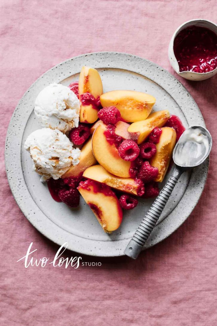 Linen Tablecloths are a great backdrop idea for food photography. They add texture and a sense of home. One of 6 backdrop ideas for food photography. 