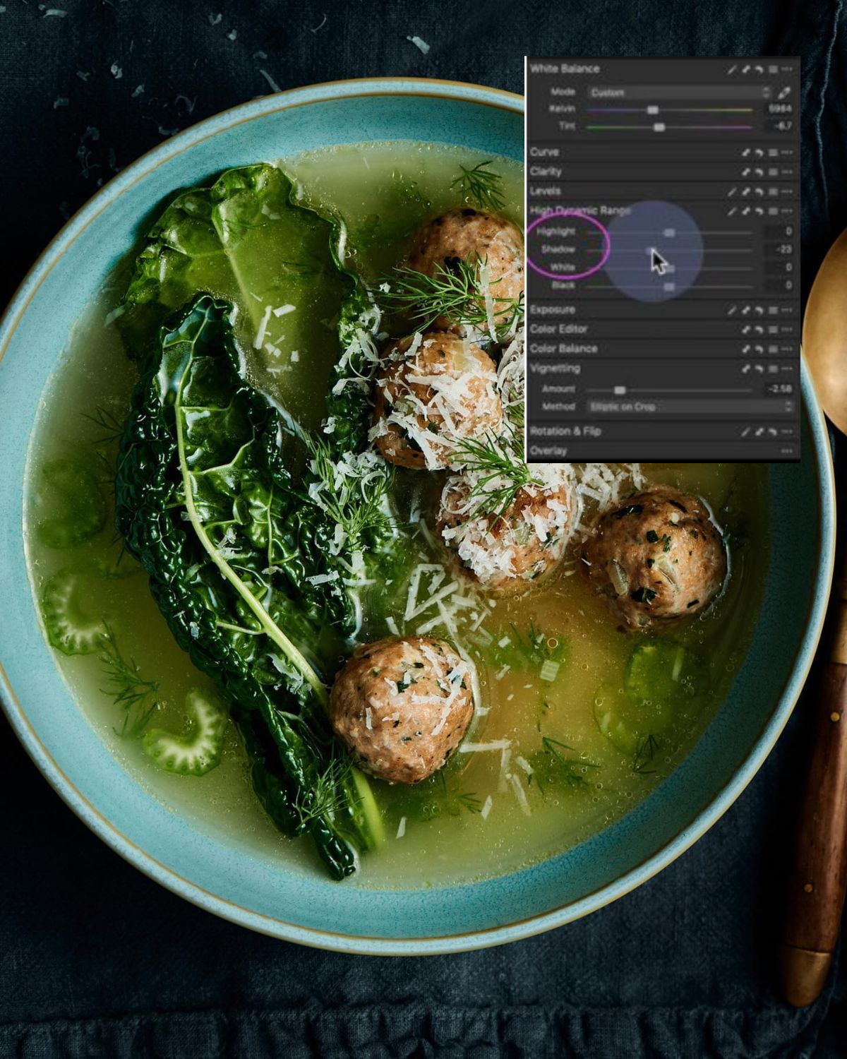 How to Edit Dark Food Photos in 4 Simple Edits